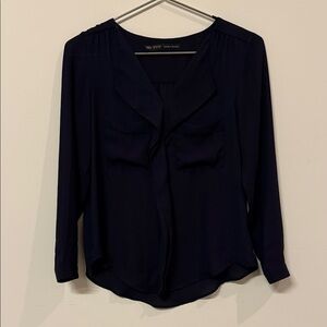 Zara Midnight Blue Blouse